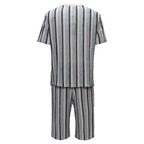 Men’s Striped Textured Two-Piece Set BLUE