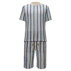 Men’s Striped Textured Two-Piece Set BLUE