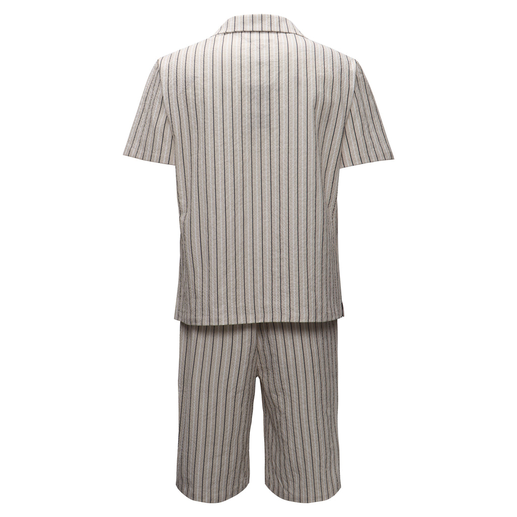 Men’s Classic Striped Lounge Set BEIGE