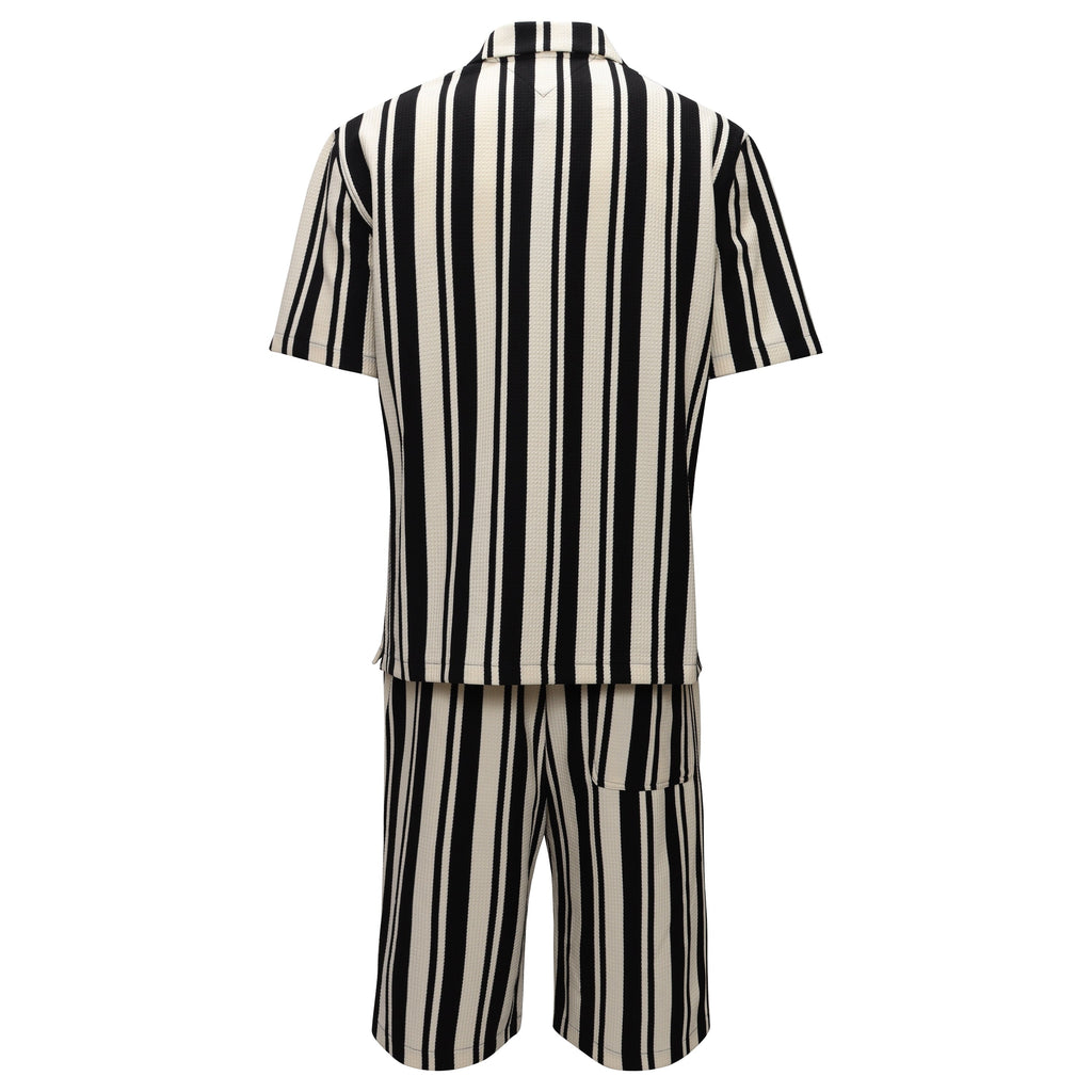 Men’s Bold Striped Lounge Set BEIGE