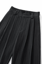Crinkle Texture Shirt & Pant Set BLACK