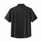 Flow Set – Textured Short Sleeve Shirt & Pant BLACK