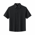 Vista Set – Waffle Textured Shirt & Pant BLACK