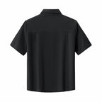Vista Set – Waffle Textured Shirt & Pant BLACK