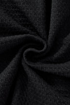 Vista Set – Waffle Textured Shirt & Pant BLACK