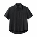 Drift Set – Waffle Textured Shirt & Short BLACK