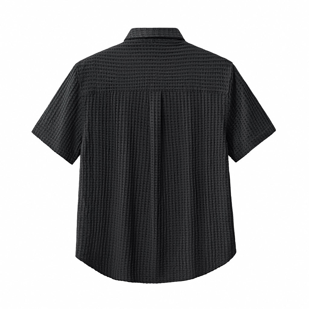 Drift Set – Waffle Textured Shirt & Short BLACK