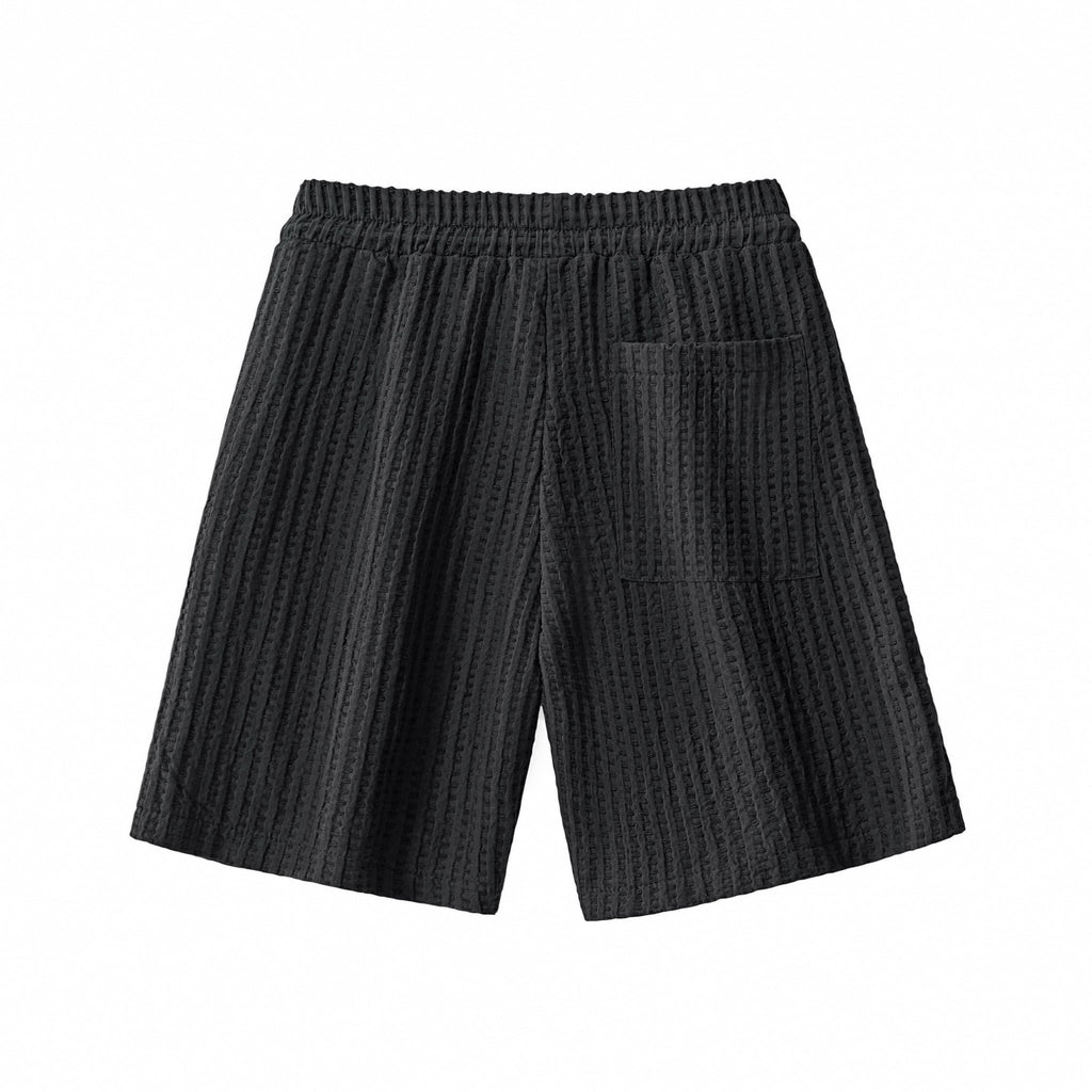 Drift Set – Waffle Textured Shirt & Short BLACK