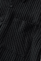 Drift Set – Waffle Textured Shirt & Short BLACK
