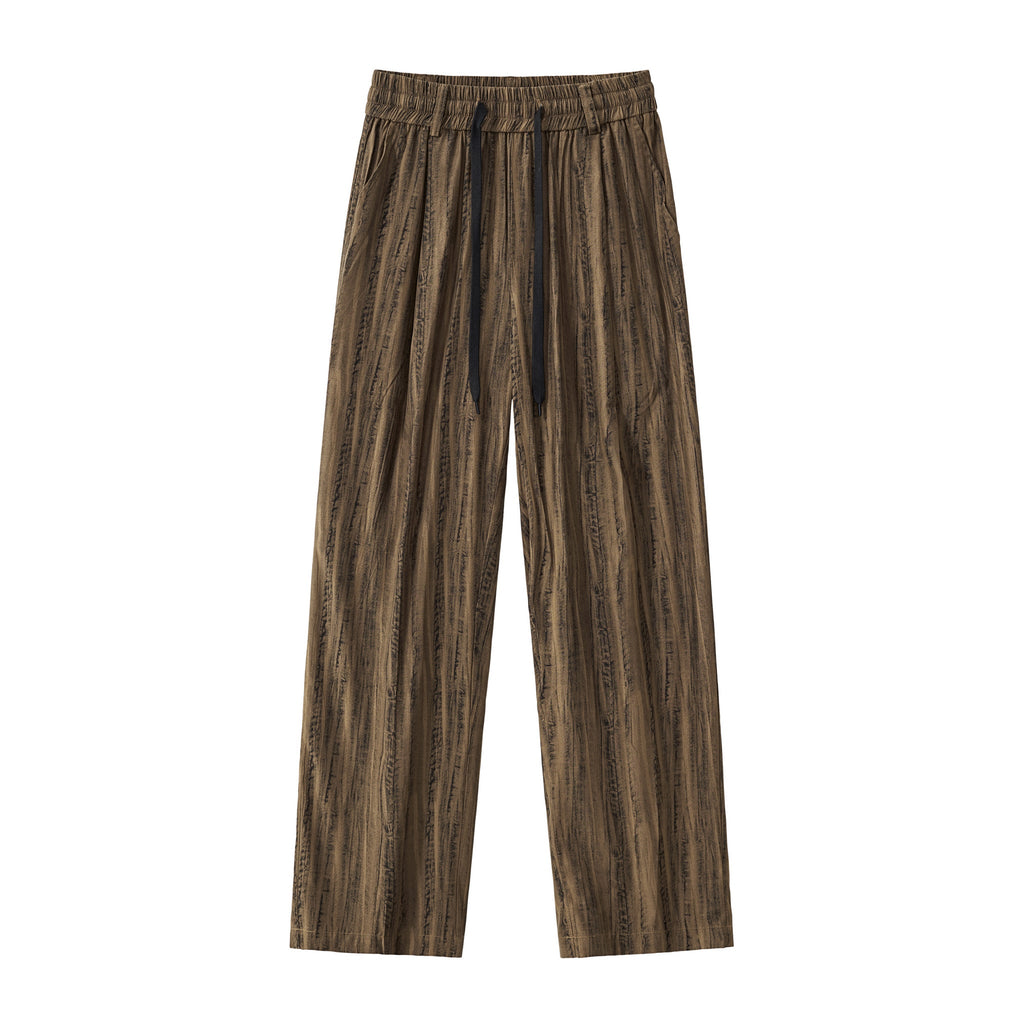 Strata Set – Printed Long Sleeve Shirt & Pant BROWN