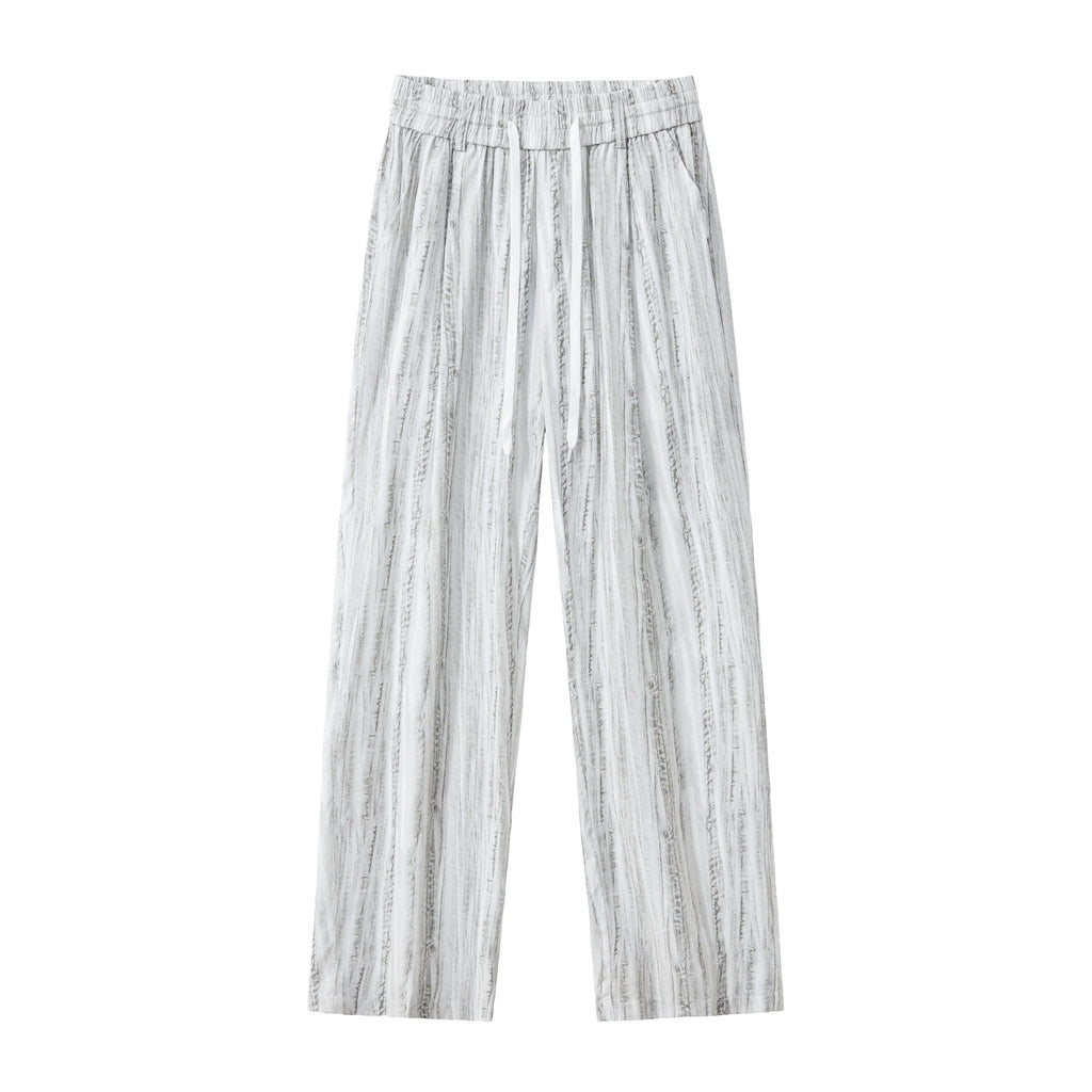 Strata Set – Printed Long Sleeve Shirt & Pant GREY