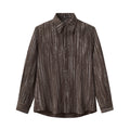 Canyon Set – Printed LS Shirt & Pleated pant BROWN