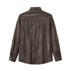 Canyon Set – Printed LS Shirt & Pleated pant BROWN