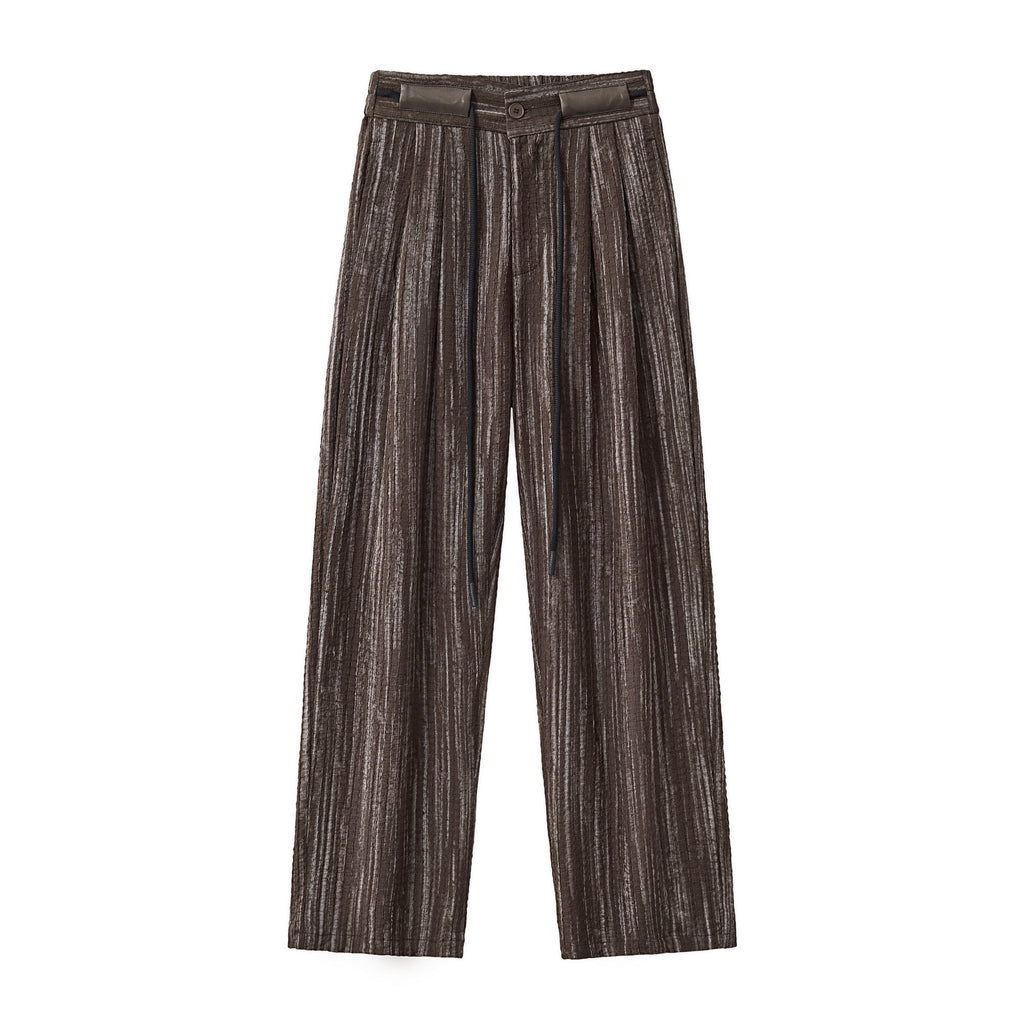 Canyon Set – Printed LS Shirt & Pleated pant BROWN