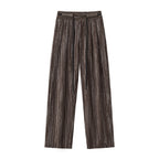 Canyon Set – Printed LS Shirt & Pleated pant BROWN