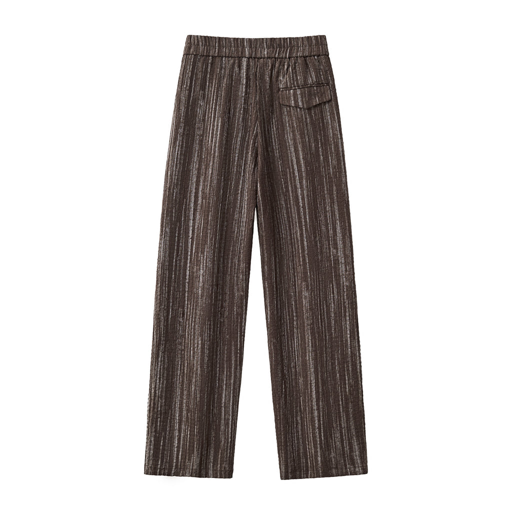Canyon Set – Printed LS Shirt & Pleated pant BROWN