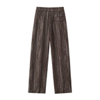 Canyon Set – Printed LS Shirt & Pleated pant BROWN