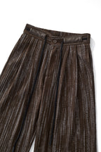 Canyon Set – Printed LS Shirt & Pleated pant BROWN