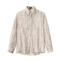 Canyon Set – Printed LS Shirt & Pleated pant TAUPE