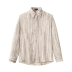 Canyon Set – Printed LS Shirt & Pleated pant TAUPE