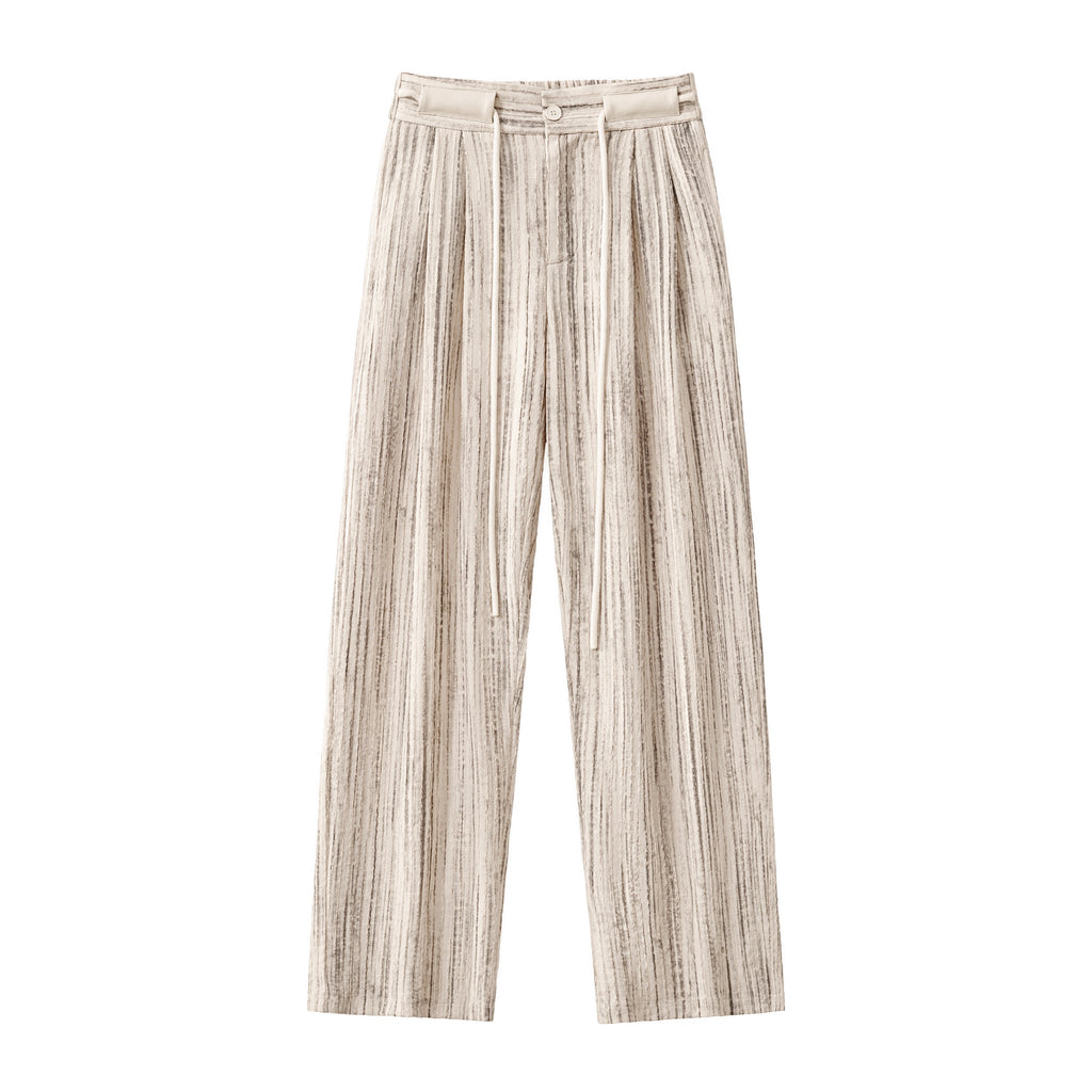Canyon Set – Printed LS Shirt & Pleated pant TAUPE