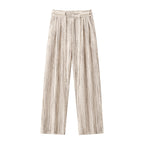 Canyon Set – Printed LS Shirt & Pleated pant TAUPE