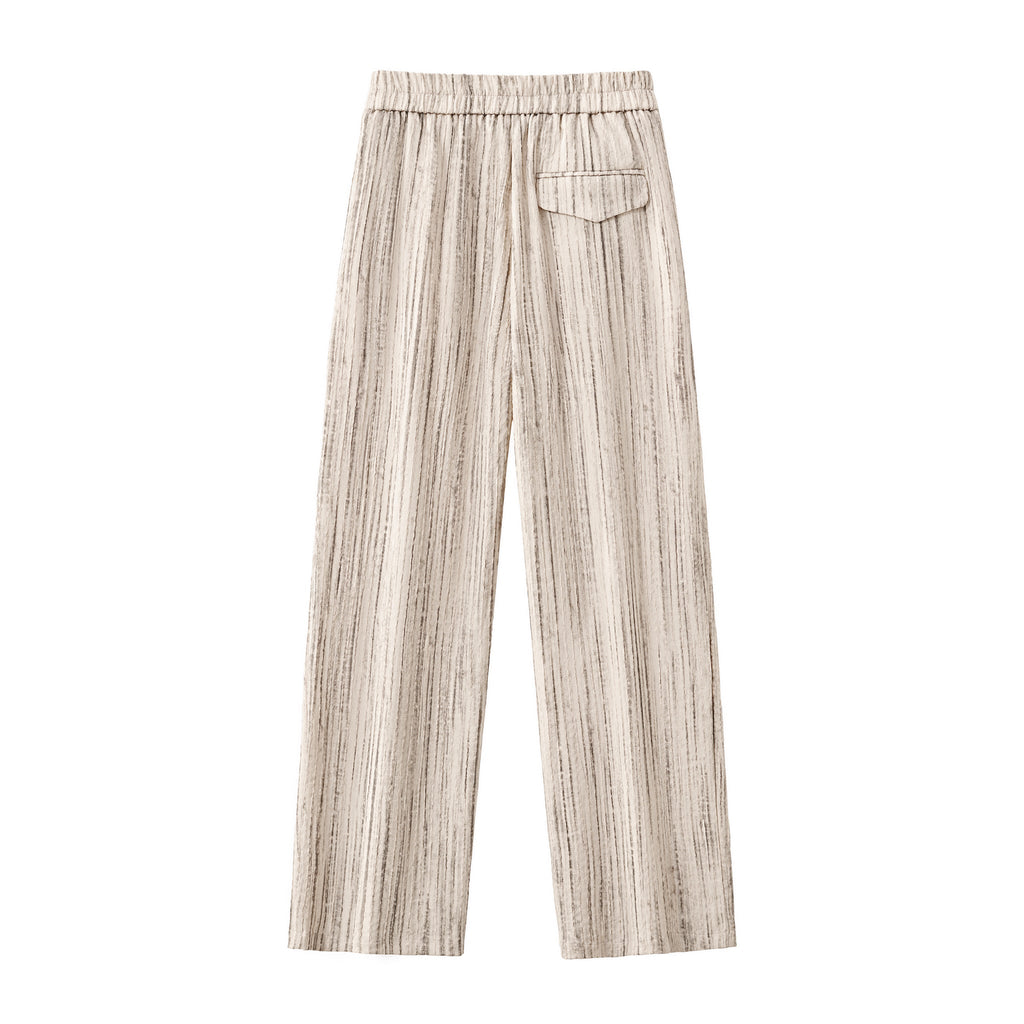 Canyon Set – Printed LS Shirt & Pleated pant TAUPE