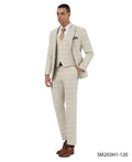 Mens-suit Plaid 3pc by Stacy Adams