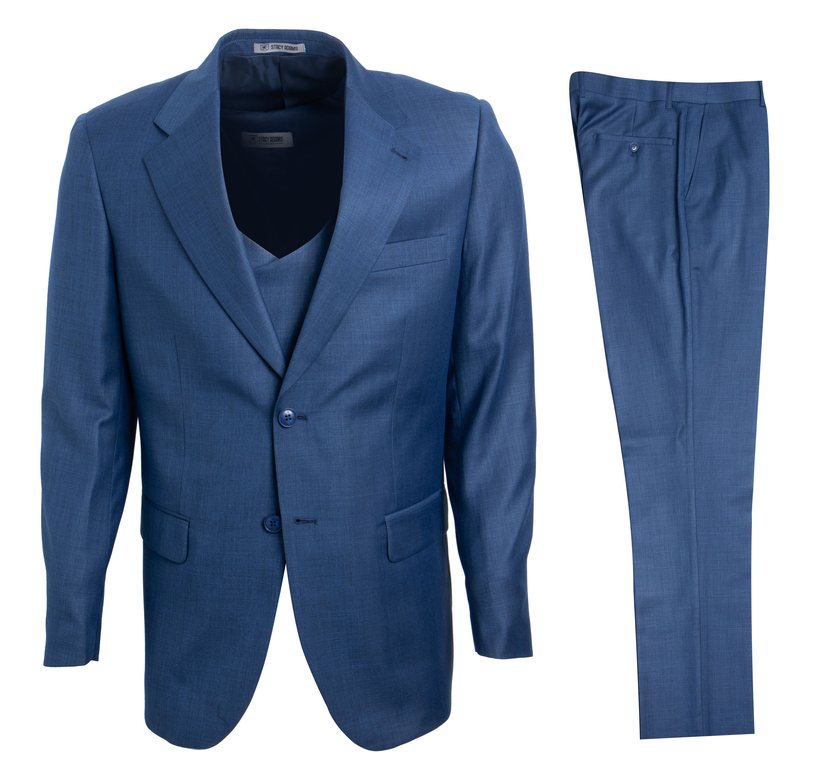 Men's Stacy Adams Sharkskin 3-Piece Suit