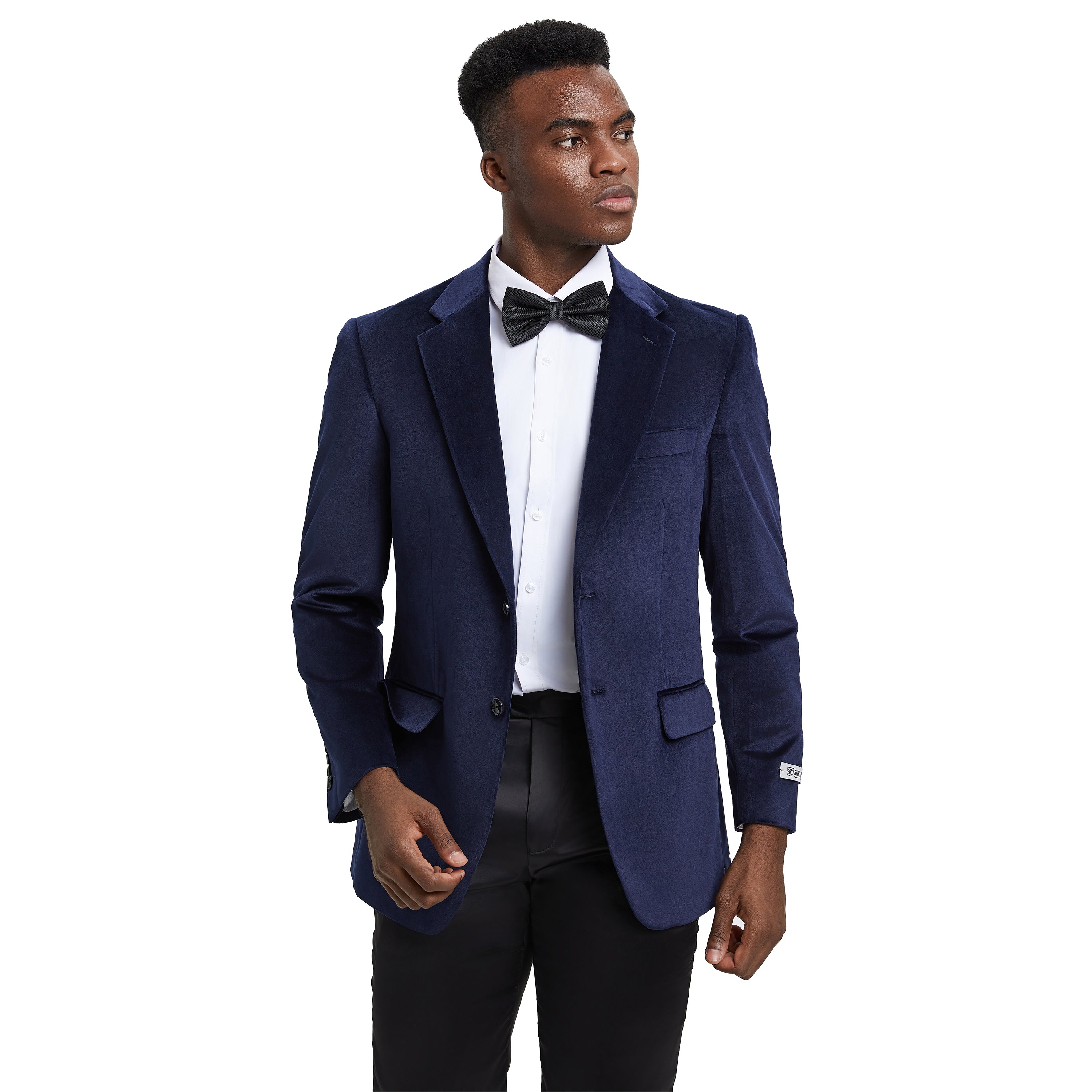 Stacy Adams Men's Hybrid-fit Velvet Jacket W/ Notch Lapel