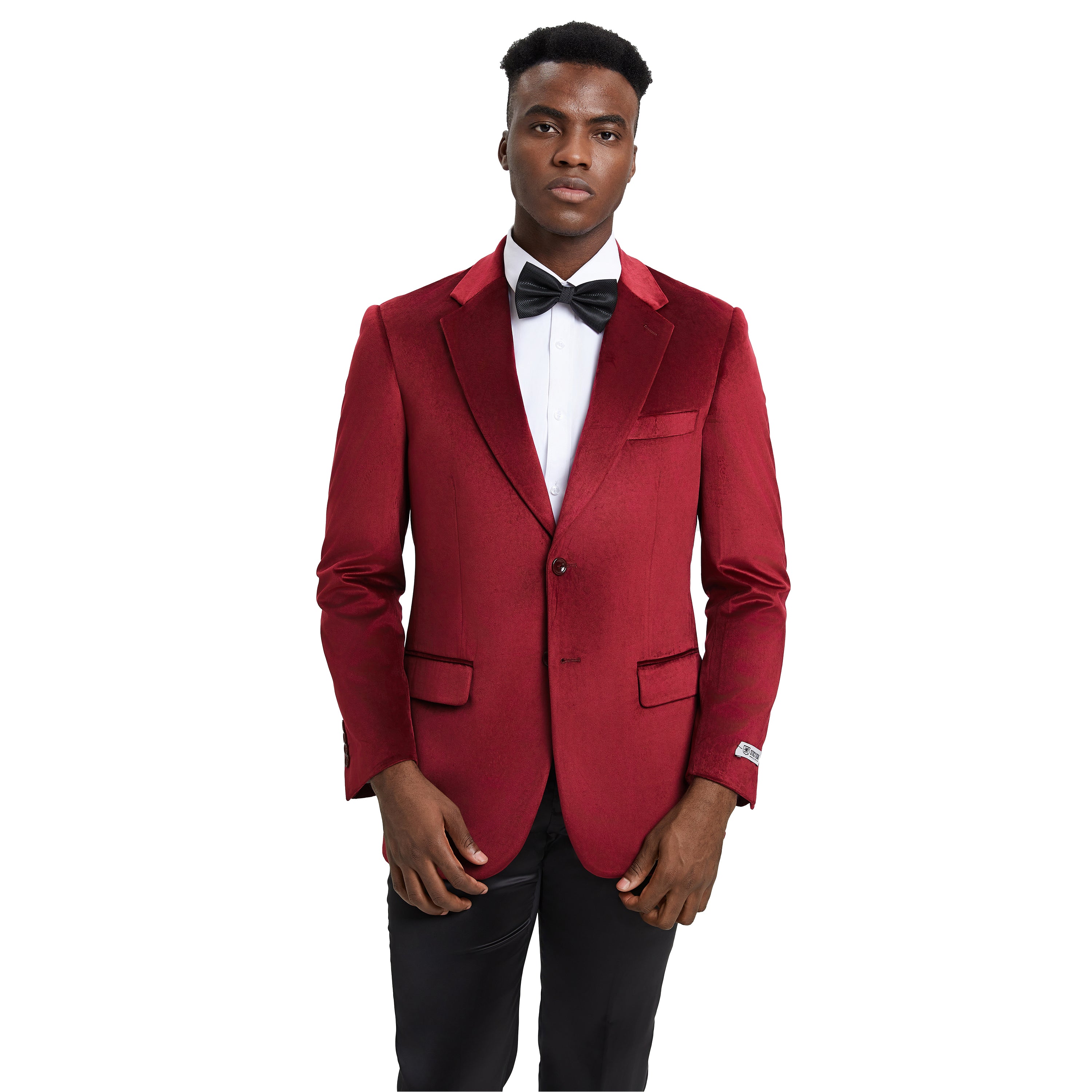 Stacy Adams Men's Hybrid-fit Velvet Jacket W/ Notch Lapel