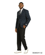 Mens-jacket Windowpane by Stacy Adams