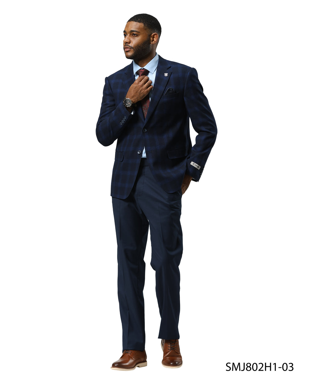 Mens-jacket Windowpane by Stacy Adams