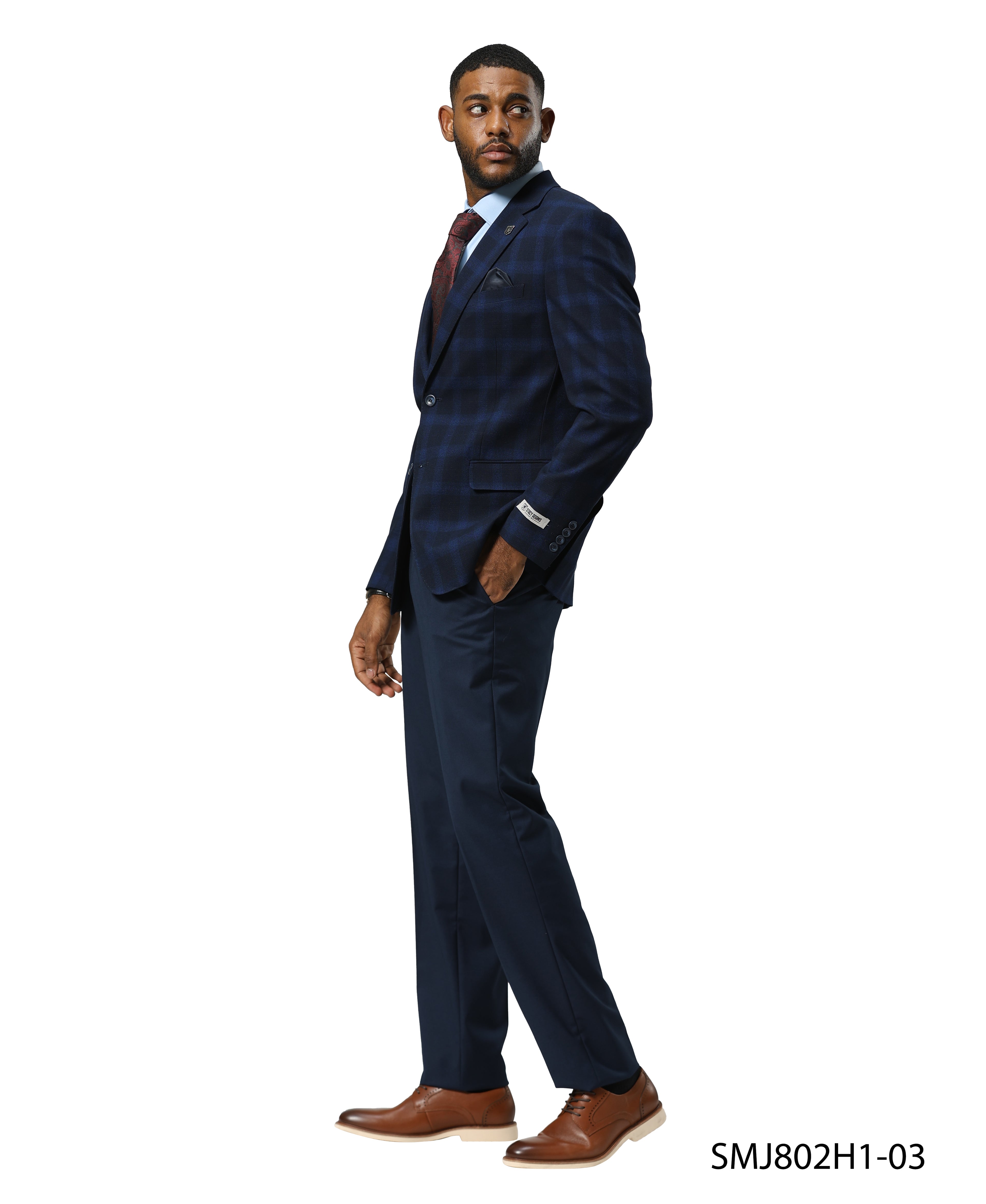 Mens-jacket Windowpane by Stacy Adams
