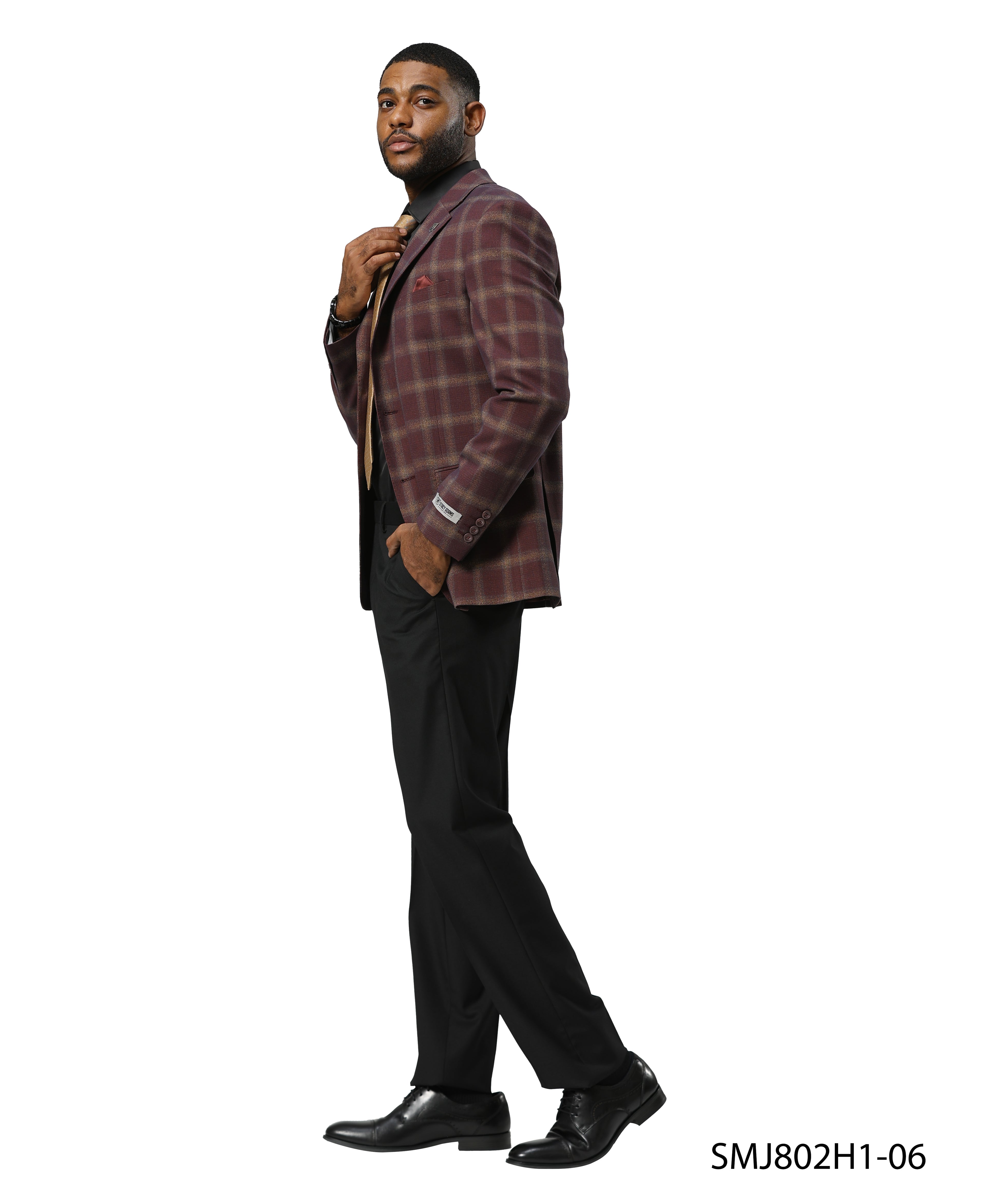 Mens-jacket Windowpane by Stacy Adams