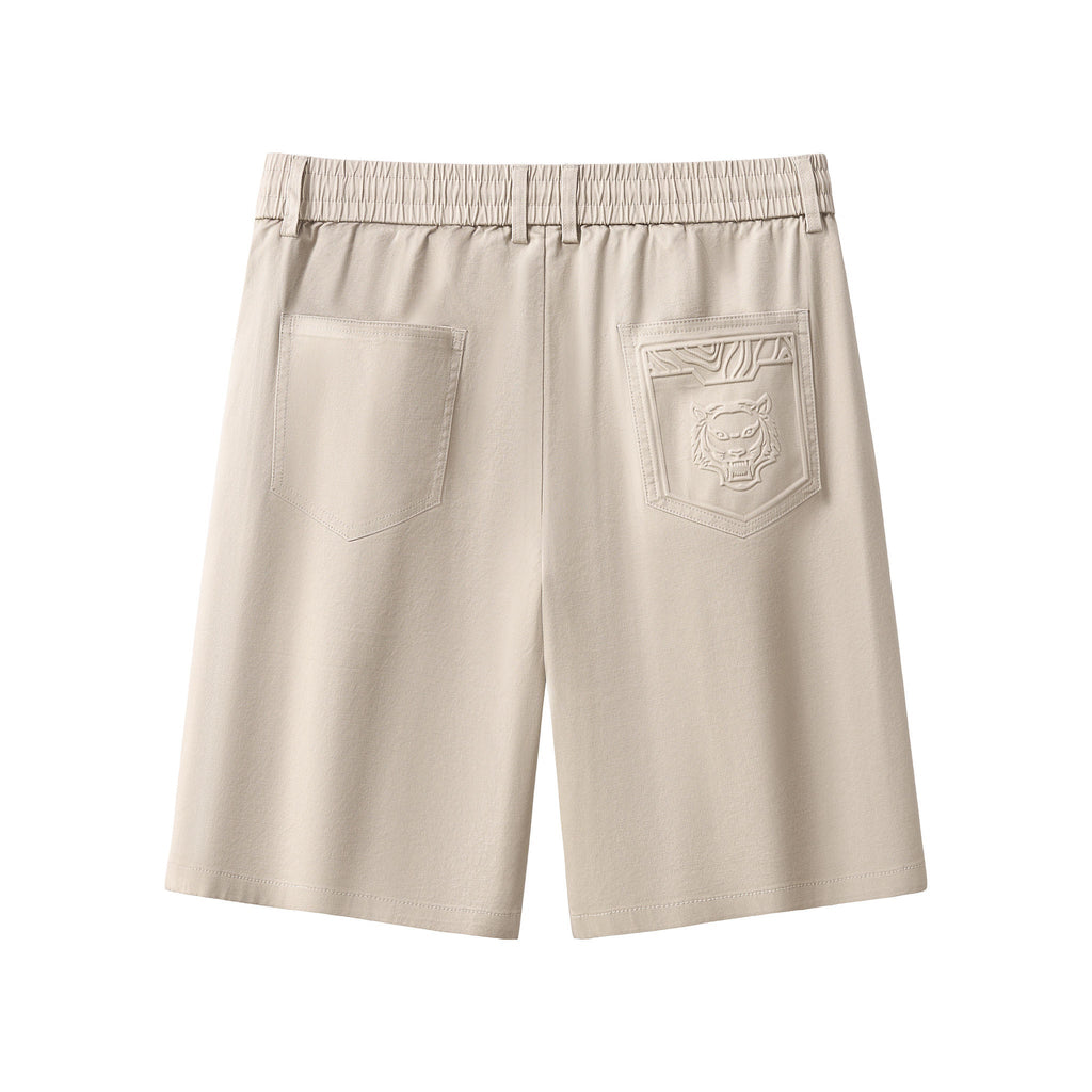 Apex Drawstring Stretch Shorts BEIGE