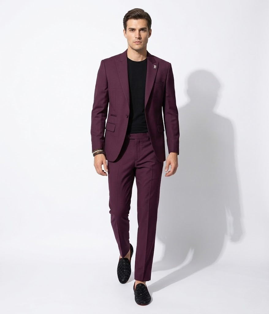 ESSENCE SIGNATURE SUIT BURGUNDY