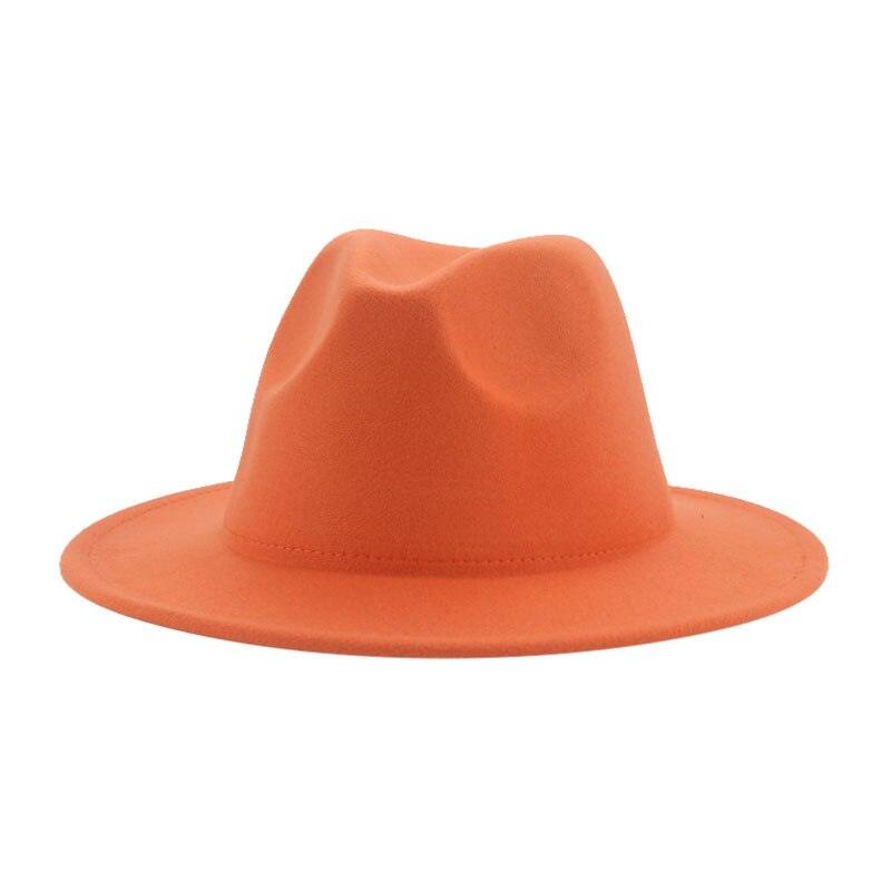 Women Luxury Fedora Hat Women Fedora Hat Women Solid Wide Brim Winter Men Hat Retro Wide Autumn Unique Style Men Hat Vintage Brown Formal Wedding Fedora Hats Stevvex