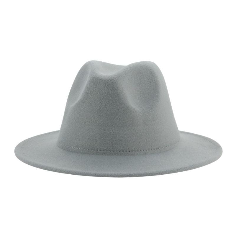 Women Luxury Fedora Hat Women Fedora Hat Women Solid Wide Brim Winter Men Hat Retro Wide Autumn Unique Style Men Hat Vintage Brown Formal Wedding Fedora Hats Stevvex