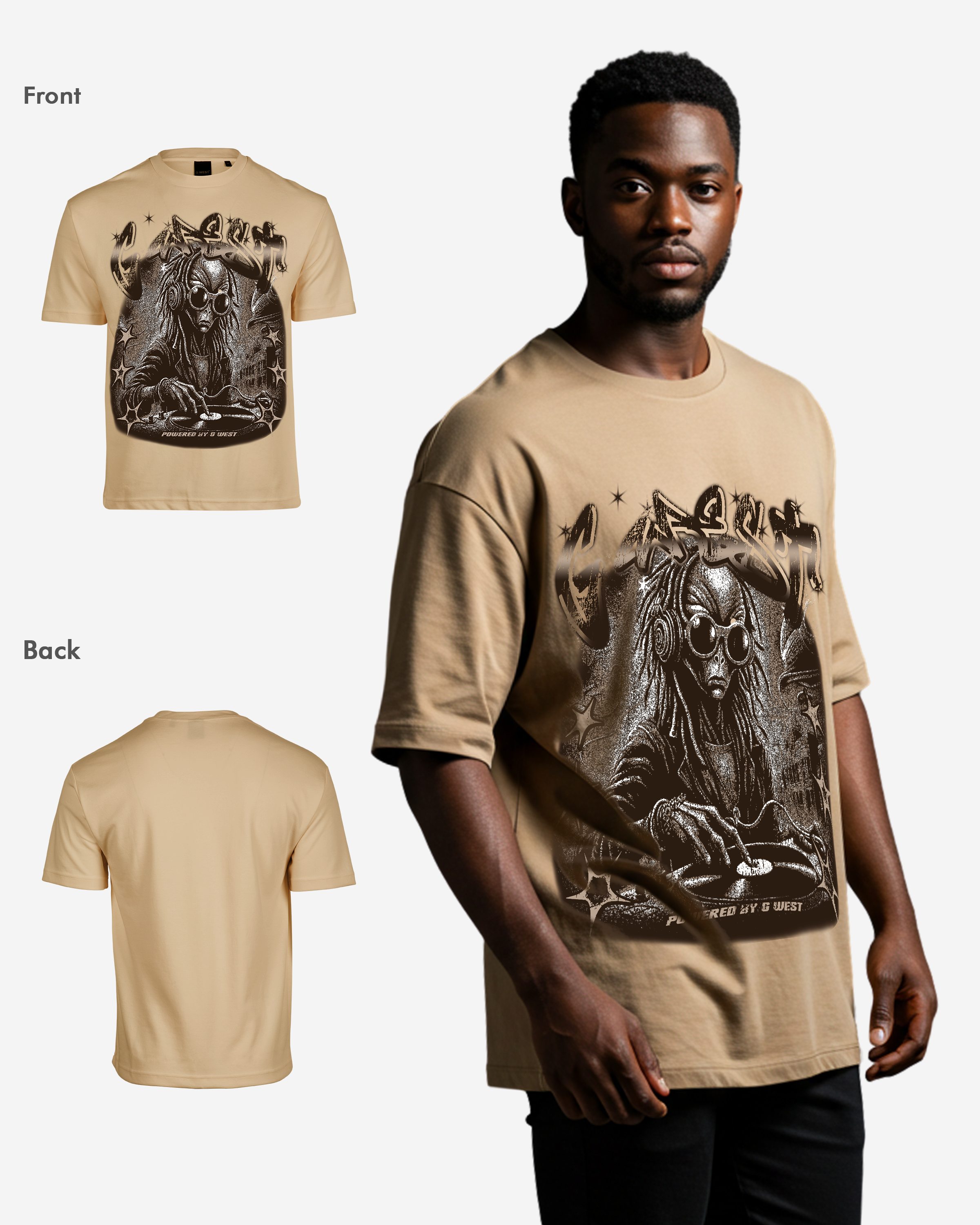 G West No Pulse, Just Vibes Oversized Tee G West