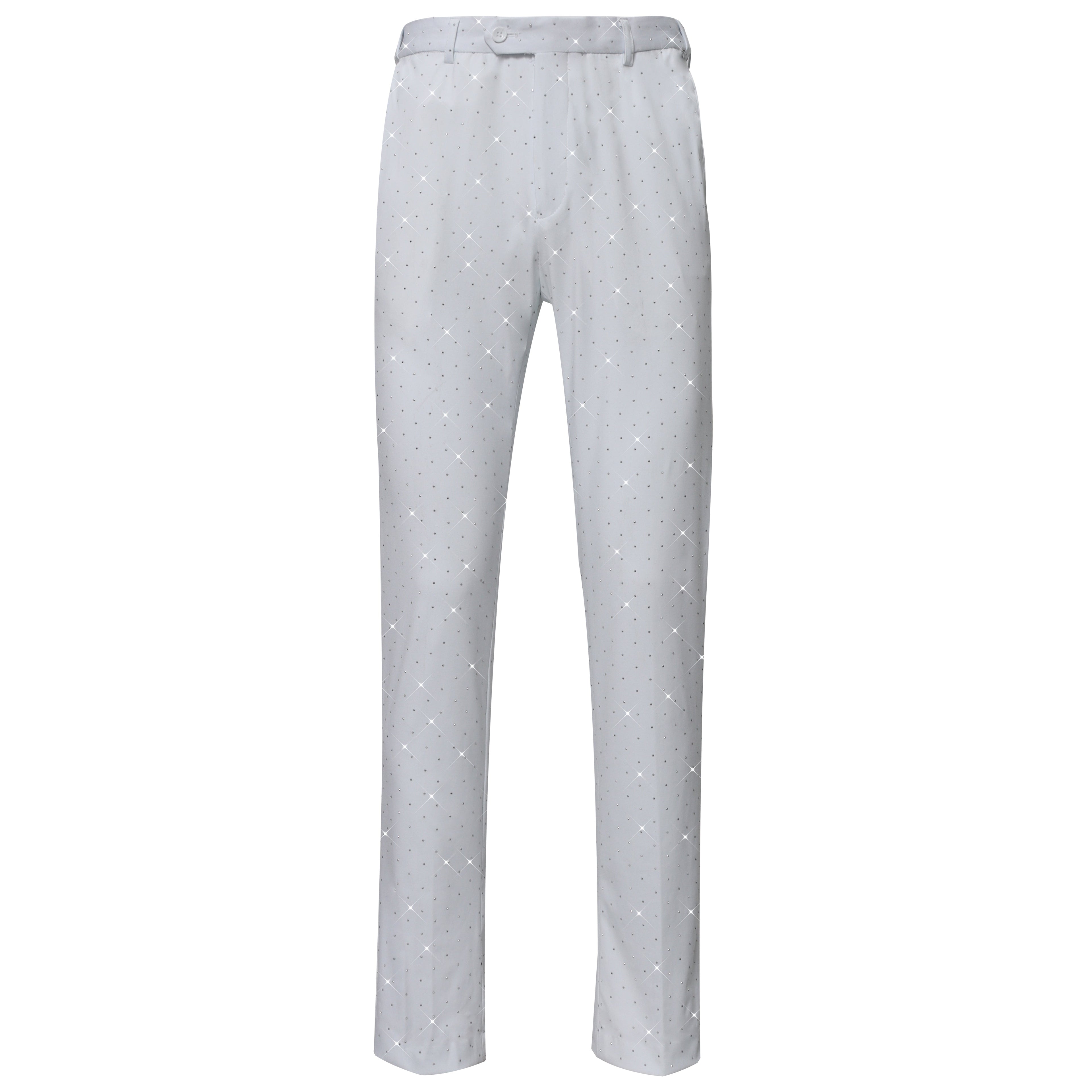 Dapper Details Pants WHITE/SILVER
