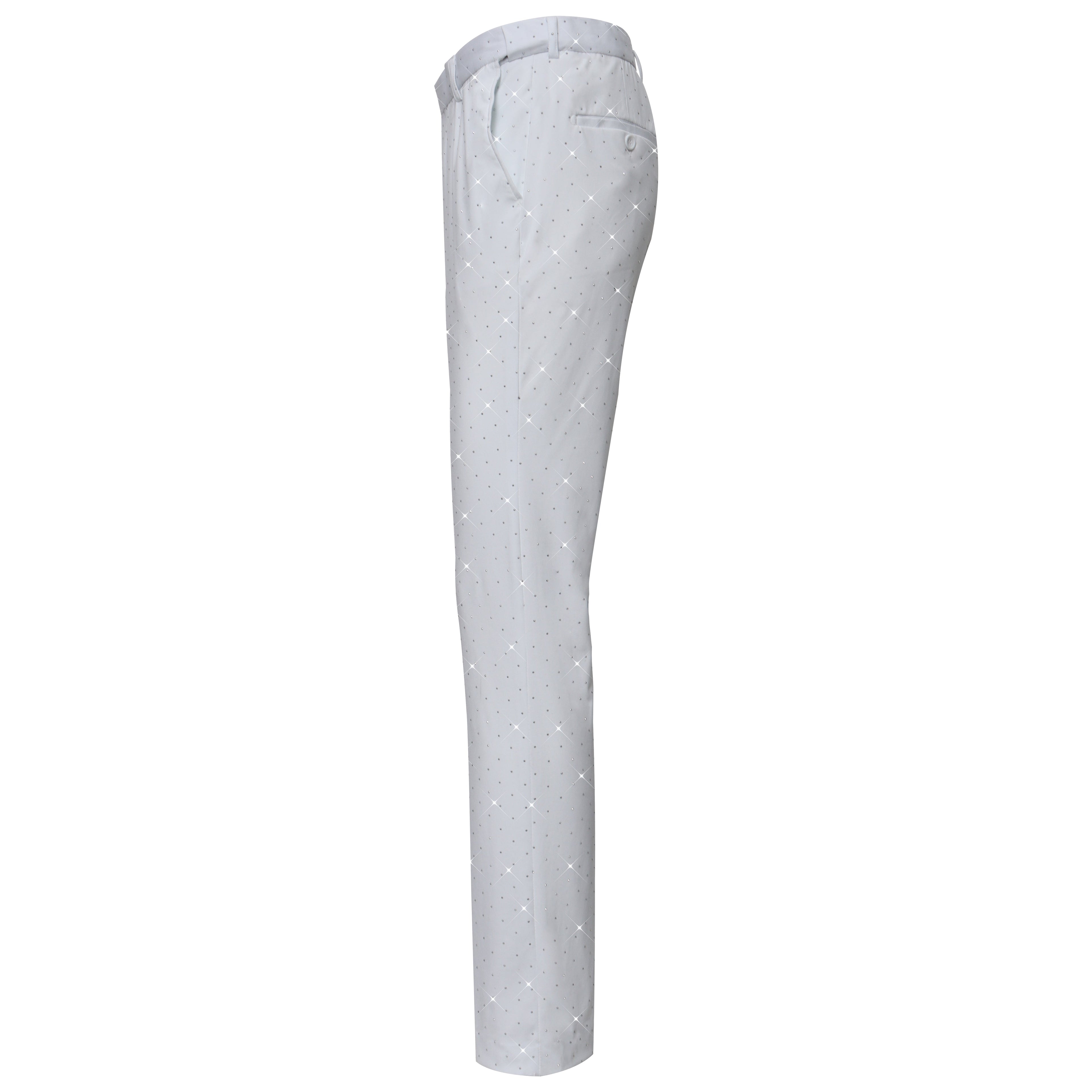 Dapper Details Pants WHITE/SILVER