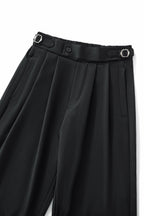 Wellington Side-Tab Trousers BLACK