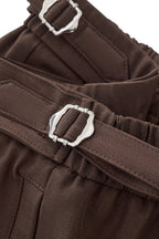 Wellington Side-Tab Trousers COFFEE