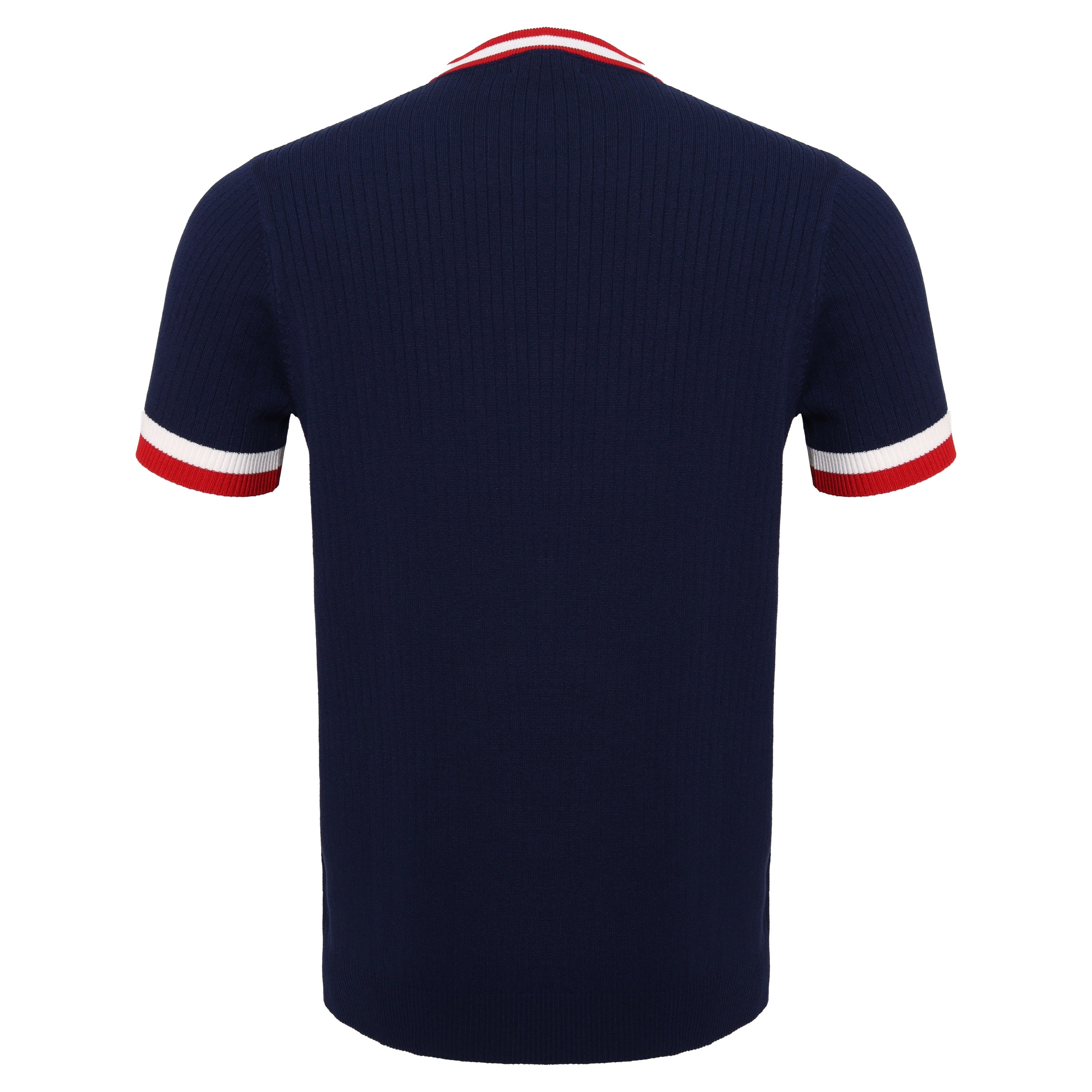 Elite Contrast Ribbed Knit Tee NAVY