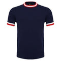 Elite Contrast Ribbed Knit Tee NAVY