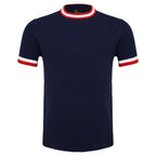 Elite Contrast Ribbed Knit Tee NAVY