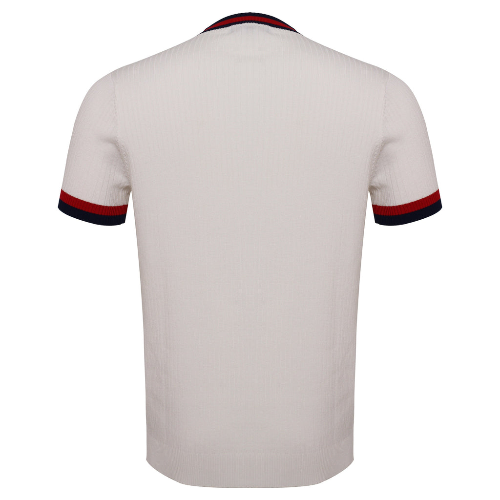 Elite Contrast Ribbed Tee WHITE