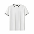 Strato Trim Knit Tee WHITE