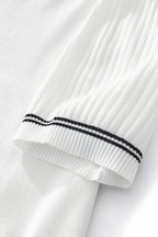 Strato Trim Knit Tee WHITE